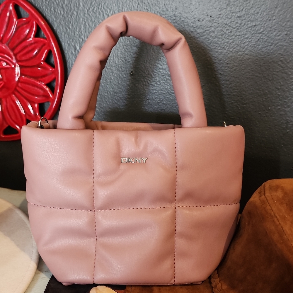 DKNY Blush Quilted Shoulder Bag